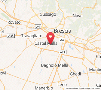Map of Zerbino, Lombardy