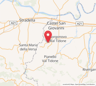 Map of Ziano Piacentino, Emilia-Romagna