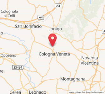 Map of Zimella, Veneto