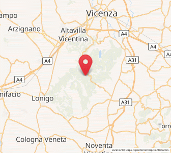 Map of Zovencedo, Veneto