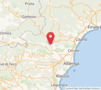 Map of Zuccarello, Liguria