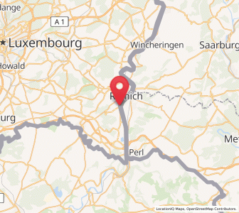 Map of Bech-Kleinmacher, Remich