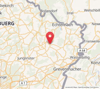 Map of Bech, Echternach