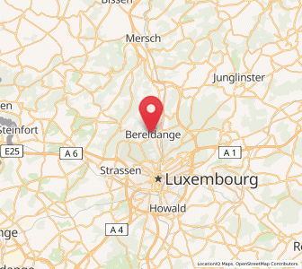 Map of Bereldingen, Luxembourg