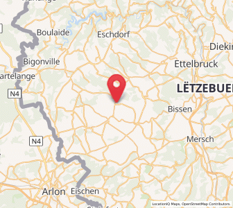 Map of Bettborn, Redange