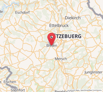 Map of Bissen, Mersch