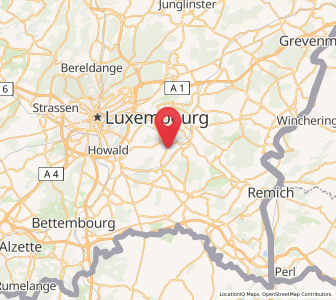 Karte von Contern, Luxemburg