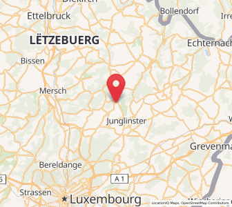 Map of Godbringen, Grevenmacher