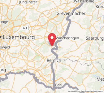 Map of Greiweldingen, Remich