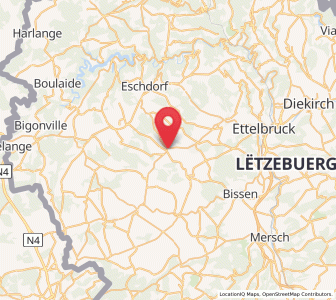 Map of Grosbous, Redange