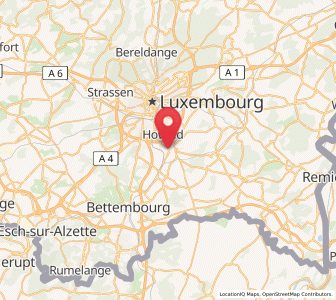 Map of Hesperange, Luxembourg