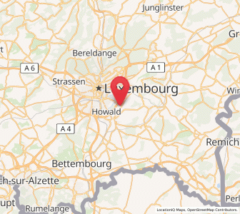Map of Itzig, Luxembourg