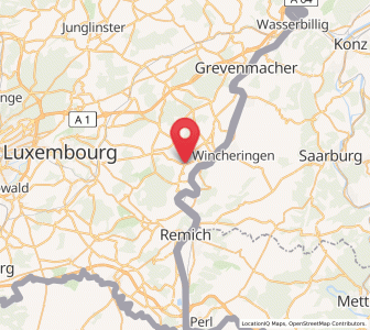 Map of Lenningen, Remich