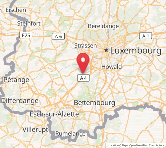 Map of Leudelange, Esch-sur-Alzette