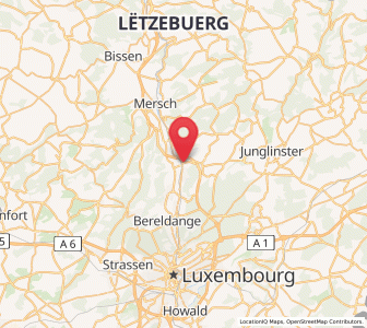 Map of Lorentzweiler, Mersch