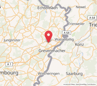 Map of Manternach, Grevenmacher