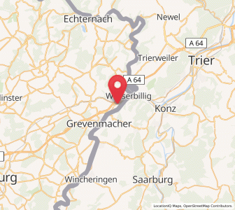 Map of Mertert, Grevenmacher