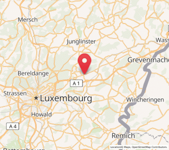 Map of Niederanven, Luxembourg
