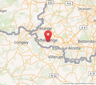 Map of Obercorn, Esch-sur-Alzette