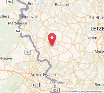 Map of Redingen, Redange