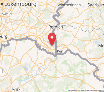 Map of Remerschen, Remich
