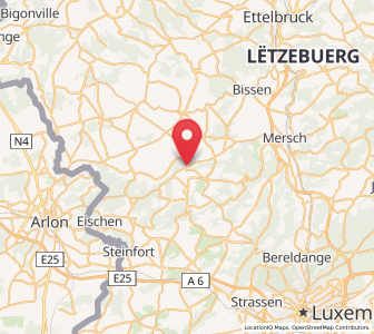 Map of Saeul, Redange