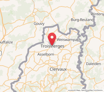 Map of Troisvierges, Clervaux