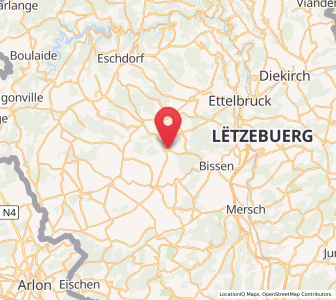 Map of Vichten, Redange