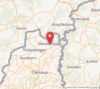 Map of Weiswampach, Clervaux
