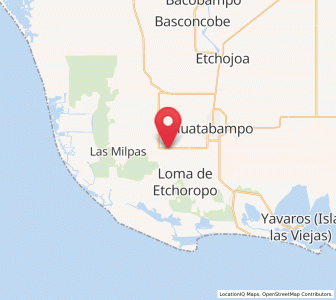 Map of 17 de Octubre, Sonora