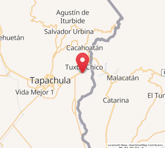 Map of 1ra. Sección de Izapa, Chiapas