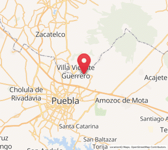 Map of 6 de Junio, Puebla