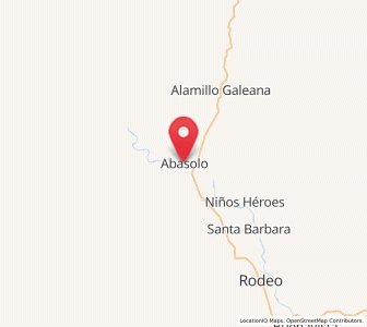 Map of Abasolo, Durango