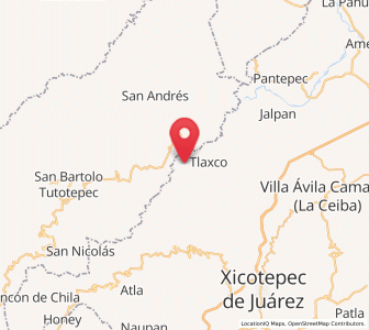 Map of Acalmán, Puebla