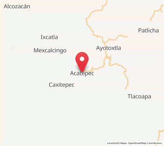 Map of Acatepec, Guerrero