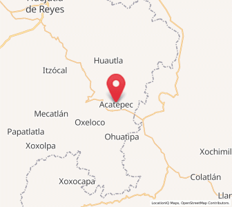 Map of Acatepec, Hidalgo