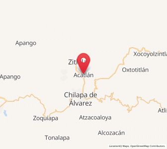 Map of Acatlán, Guerrero