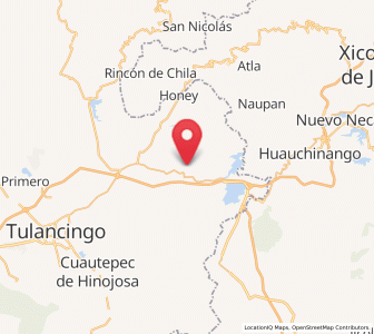 Map of Acaxochitlán, Hidalgo