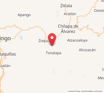 Map of Acuentla, Guerrero