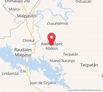 Map of Adolfo López Mateos, Chiapas