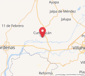Map of Adolfo Ruiz Cortines (Morelitos), Tabasco