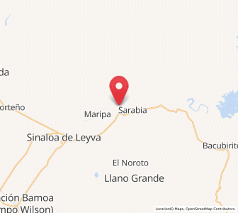 Map of Agua Blanca, Sinaloa