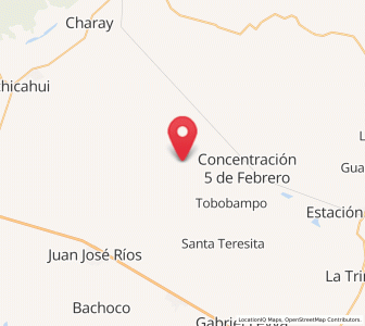 Map of Agua de las Arenas, Sinaloa