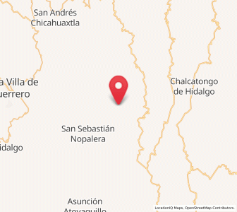 Map of Agua del Toro, Oaxaca
