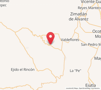 Map of Agua Fría Campanario, Oaxaca