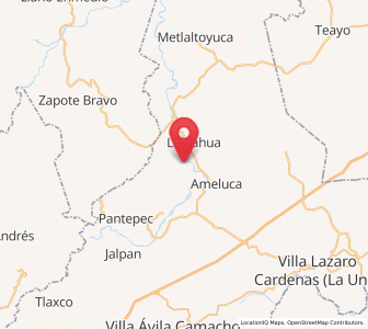 Map of Agua Linda, Puebla
