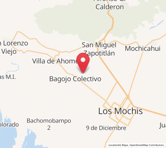 Map of Agua Nueva, Sinaloa