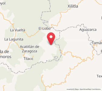 Map of Agua Zarca, Querétaro