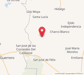 Map of Agua Zarca, Zacatecas