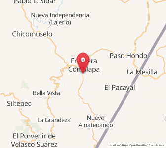 Map of Agua Zarca, Chiapas